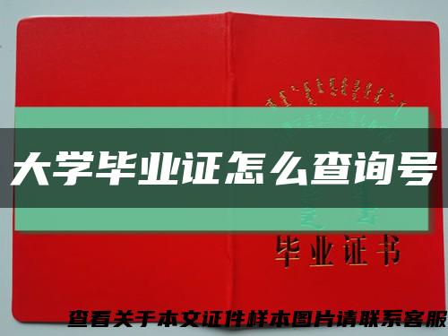 大学毕业证怎么查询号缩略图
