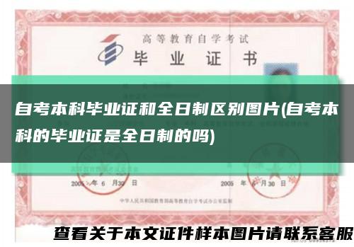 自考本科毕业证和全日制区别图片(自考本科的毕业证是全日制的吗)缩略图