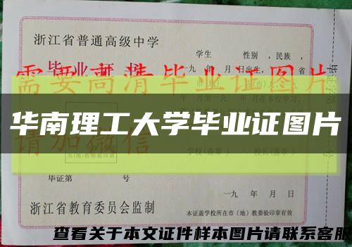 华南理工大学毕业证图片缩略图