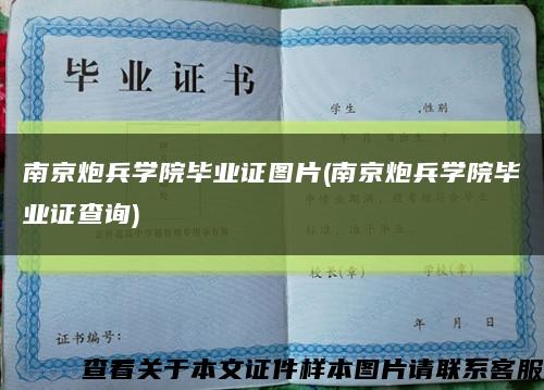 南京炮兵学院毕业证图片(南京炮兵学院毕业证查询)缩略图