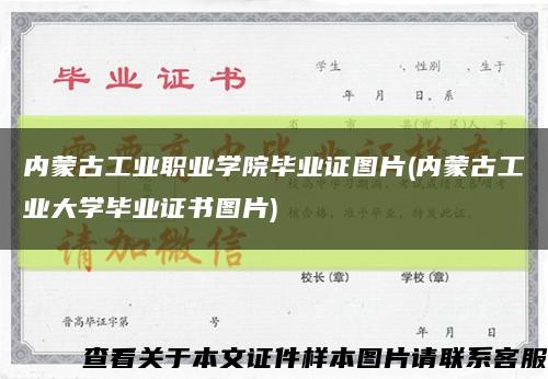 内蒙古工业职业学院毕业证图片(内蒙古工业大学毕业证书图片)缩略图