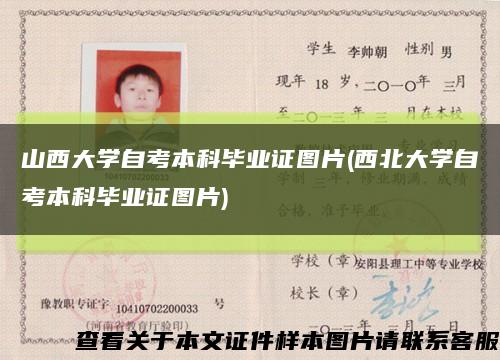 山西大学自考本科毕业证图片(西北大学自考本科毕业证图片)缩略图