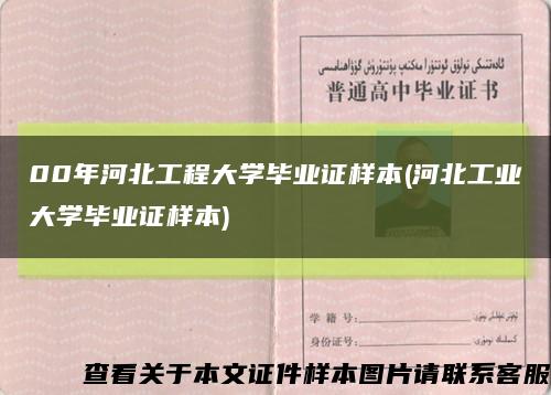 00年河北工程大学毕业证样本(河北工业大学毕业证样本)缩略图