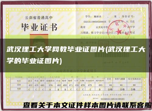武汉理工大学网教毕业证图片(武汉理工大学的毕业证图片)缩略图