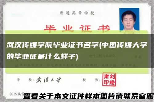 武汉传媒学院毕业证书名字(中国传媒大学的毕业证是什么样子)缩略图