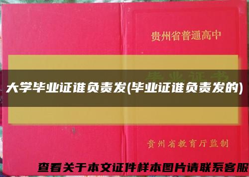 大学毕业证谁负责发(毕业证谁负责发的)缩略图