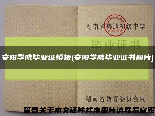 安阳学院毕业证模板(安阳学院毕业证书图片)缩略图