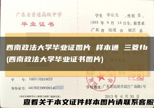 西南政法大学毕业证图片 样本通 三菱fb(西南政法大学毕业证书图片)缩略图
