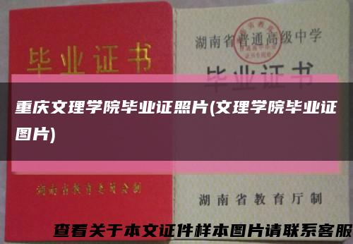 重庆文理学院毕业证照片(文理学院毕业证图片)缩略图