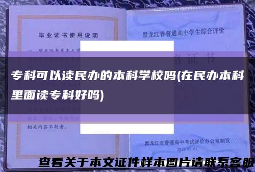 专科可以读民办的本科学校吗(在民办本科里面读专科好吗)缩略图
