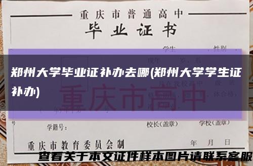 郑州大学毕业证补办去哪(郑州大学学生证补办)缩略图