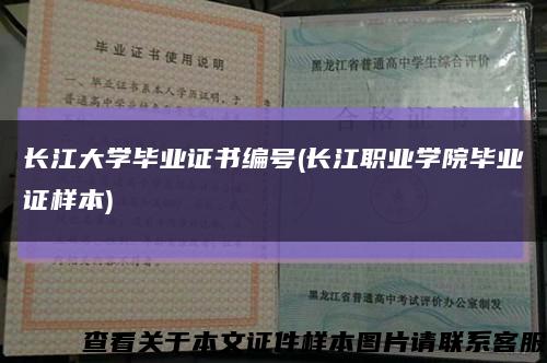 长江大学毕业证书编号(长江职业学院毕业证样本)缩略图