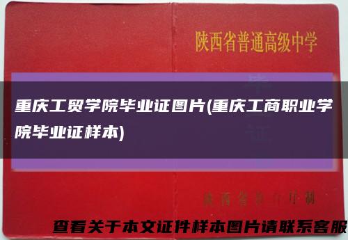 重庆工贸学院毕业证图片(重庆工商职业学院毕业证样本)缩略图