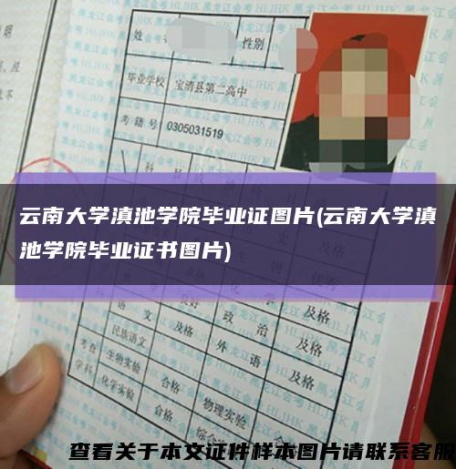 云南大学滇池学院毕业证图片(云南大学滇池学院毕业证书图片)缩略图