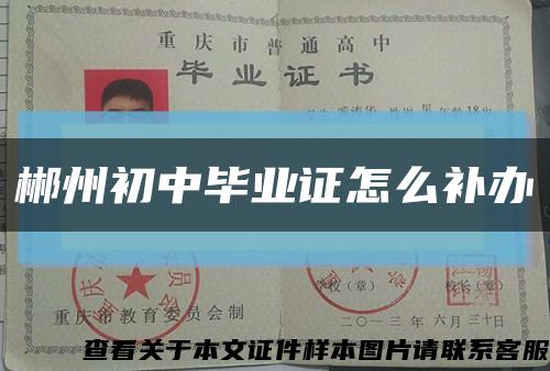 郴州初中毕业证怎么补办缩略图