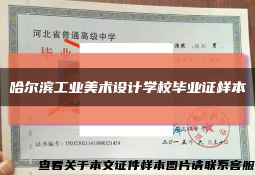 哈尔滨工业美术设计学校毕业证样本缩略图