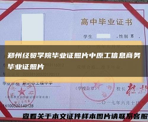 郑州经贸学院毕业证照片中原工信息商务毕业证照片缩略图