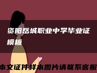 资阳岳城职业中学毕业证模板缩略图