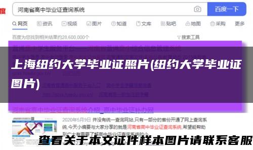 上海纽约大学毕业证照片(纽约大学毕业证图片)缩略图