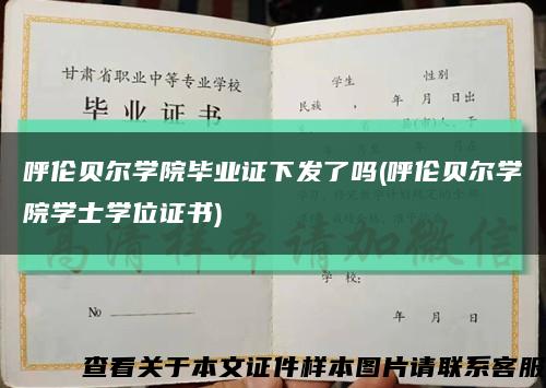 呼伦贝尔学院毕业证下发了吗(呼伦贝尔学院学士学位证书)缩略图