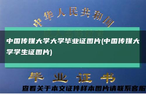 中国传媒大学大学毕业证图片(中国传媒大学学生证图片)缩略图