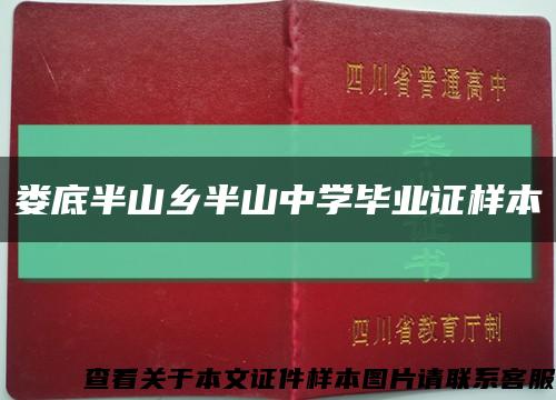 娄底半山乡半山中学毕业证样本缩略图