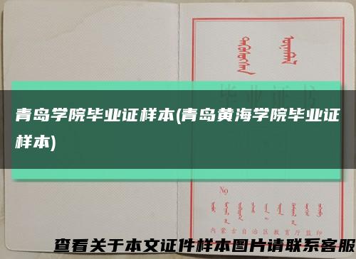 青岛学院毕业证样本(青岛黄海学院毕业证样本)缩略图