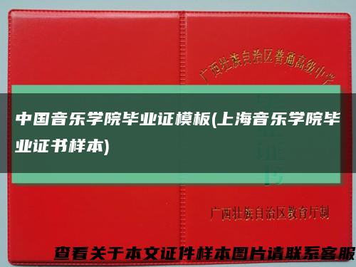 中国音乐学院毕业证模板(上海音乐学院毕业证书样本)缩略图