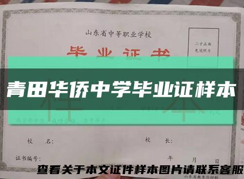 青田华侨中学毕业证样本缩略图