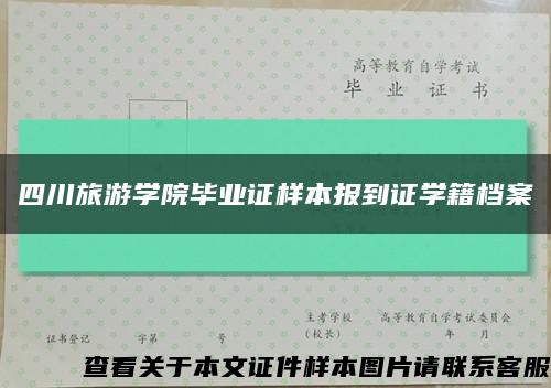 四川旅游学院毕业证样本报到证学籍档案缩略图
