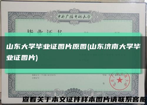山东大学毕业证图片原图(山东济南大学毕业证图片)缩略图