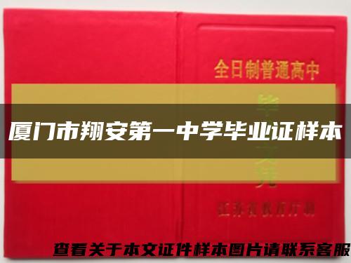 厦门市翔安第一中学毕业证样本缩略图