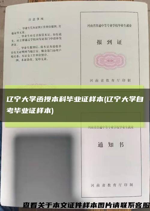 辽宁大学函授本科毕业证样本(辽宁大学自考毕业证样本)缩略图