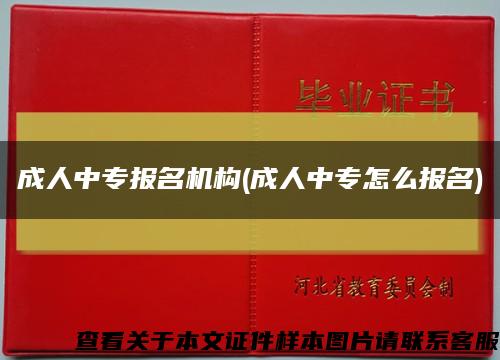 成人中专报名机构(成人中专怎么报名)缩略图