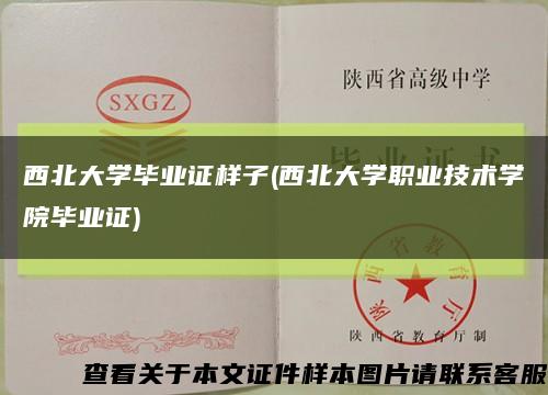 西北大学毕业证样子(西北大学职业技术学院毕业证)缩略图