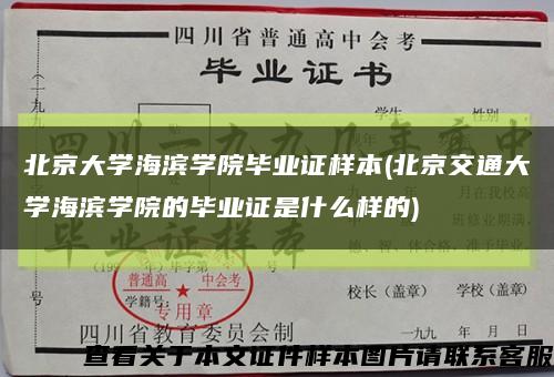 北京大学海滨学院毕业证样本(北京交通大学海滨学院的毕业证是什么样的)缩略图