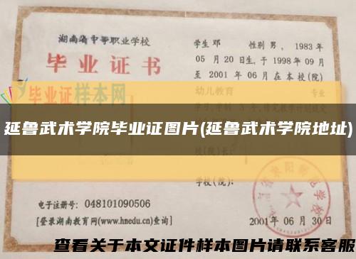 延鲁武术学院毕业证图片(延鲁武术学院地址)缩略图