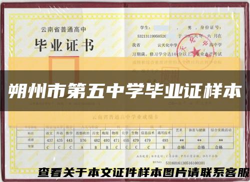 朔州市第五中学毕业证样本缩略图