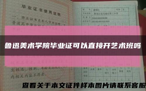 鲁迅美术学院毕业证可以直接开艺术班吗缩略图