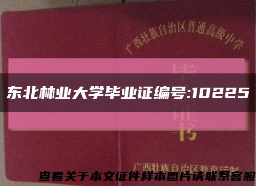 东北林业大学毕业证编号:10225缩略图