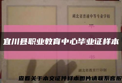 宜川县职业教育中心毕业证样本缩略图