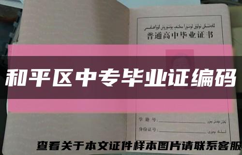 和平区中专毕业证编码缩略图
