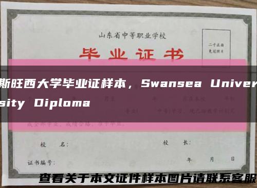 斯旺西大学毕业证样本，Swansea University Diploma缩略图