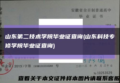 山东第二技术学院毕业证查询(山东科技专修学院毕业证查询)缩略图