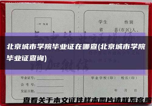 北京城市学院毕业证在哪查(北京城市学院毕业证查询)缩略图