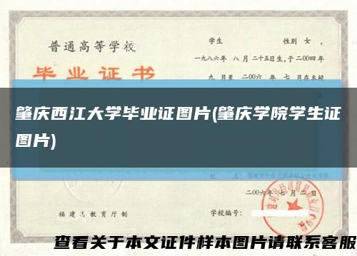 肇庆西江大学毕业证图片(肇庆学院学生证图片)缩略图