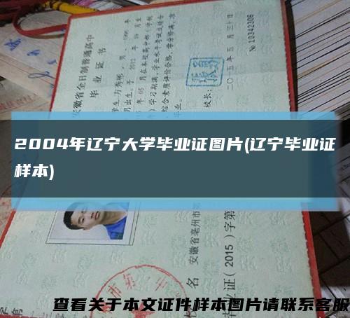 2004年辽宁大学毕业证图片(辽宁毕业证样本)缩略图