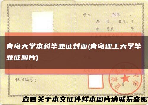 青岛大学本科毕业证封面(青岛理工大学毕业证图片)缩略图