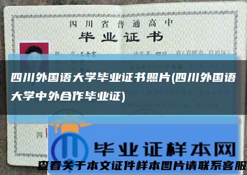 四川外国语大学毕业证书照片(四川外国语大学中外合作毕业证)缩略图