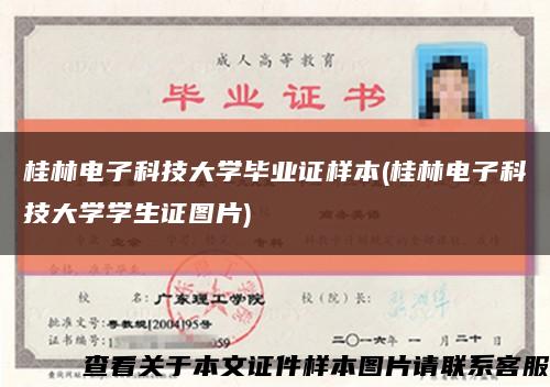 桂林电子科技大学毕业证样本(桂林电子科技大学学生证图片)缩略图